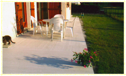 terrasse avec dalle en beton