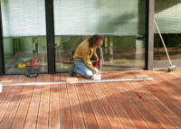 terrasse en bois, mise en oeuvre et finalisation